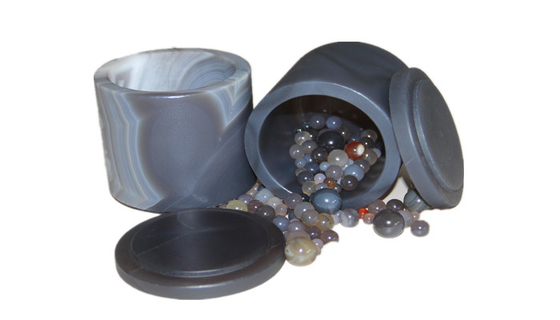 ฮาร์ด 100ml - 5L Lab Ball Mill Jars Agate Grinding With Lid