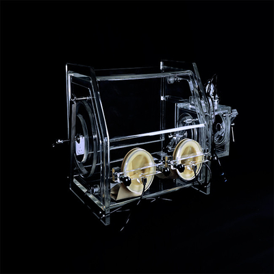 กล่องถุงมือดูดฝุ่นอะคริลิคเคมี B Type 2 Ports Helium Gas